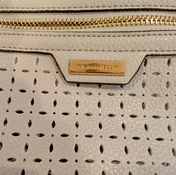 Tignanello Crossbody Genuine Leather Bag , Blue gray , Numerous Compartments,GUC - Picture 2 of 9